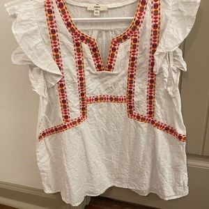 White tank top with print